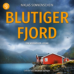 Blutiger Fjord Audiobook Cover Landschaft Norwegen