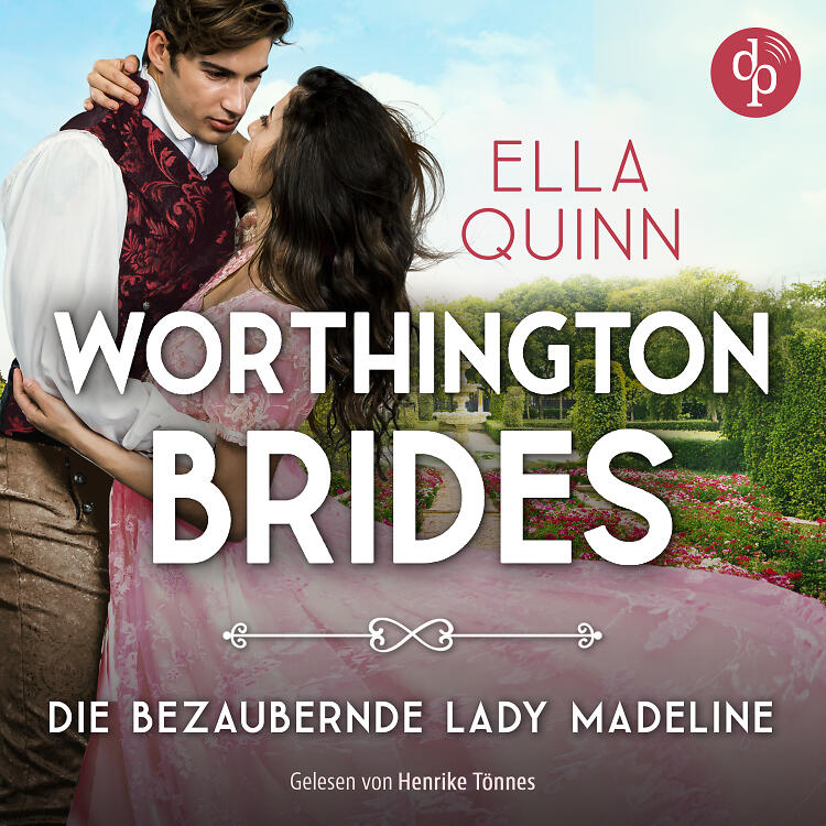 Die bezaubernde Lady Madeline Audio-Cover mit Pärchen und englischem Garten