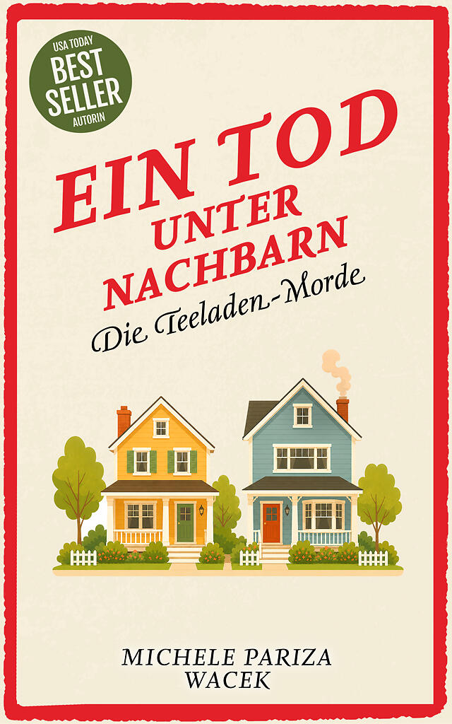 Ein Tod unter Nachbarn Cover mit illustrierten Häusern