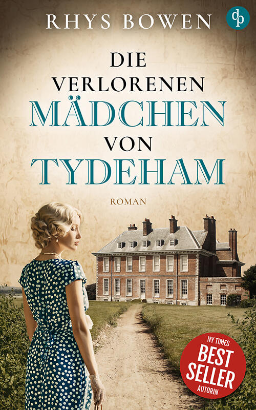 Die verlorenen Mädchen von Tydeham Cover mit historischem Filter und Frau vor englischem Herrenhaus