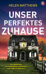Unser perfektes Zuhause Cover mit französischem Landhaus vor dramatischem pinken Himmel