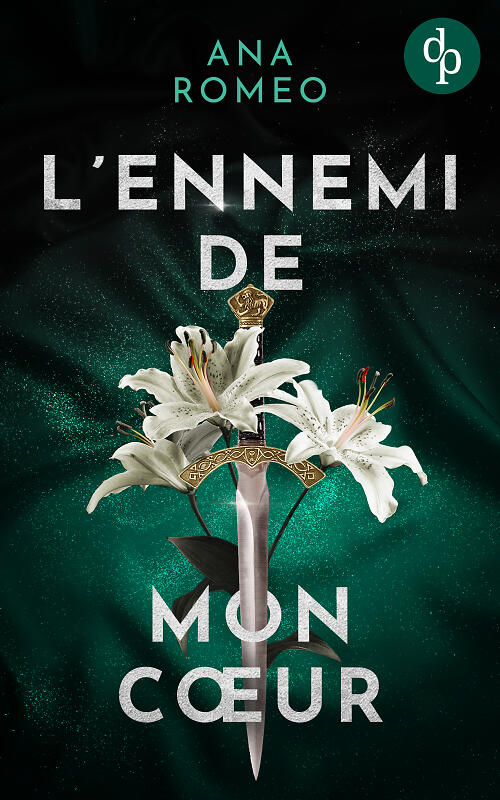 L'Ennemi de mon cœur couverture avec couteau devant un fond vert foncé style dark romance