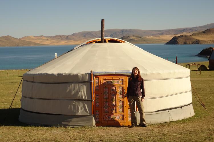 Die Spur des Todes Foto von der Autorin in der Mongolei